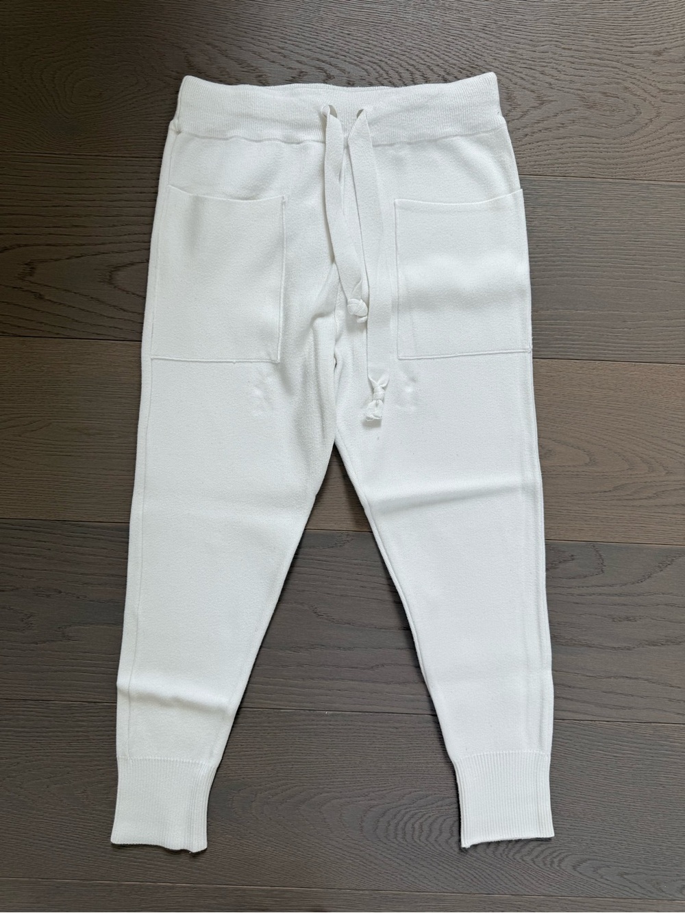 Zara Cream Knit Drawstring Joggers